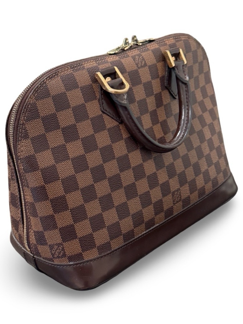 Louis Vuitton Brown Checkered Alma Dome Shoulder Crossbody Bag LV Medium PM - Picture 5 of 17